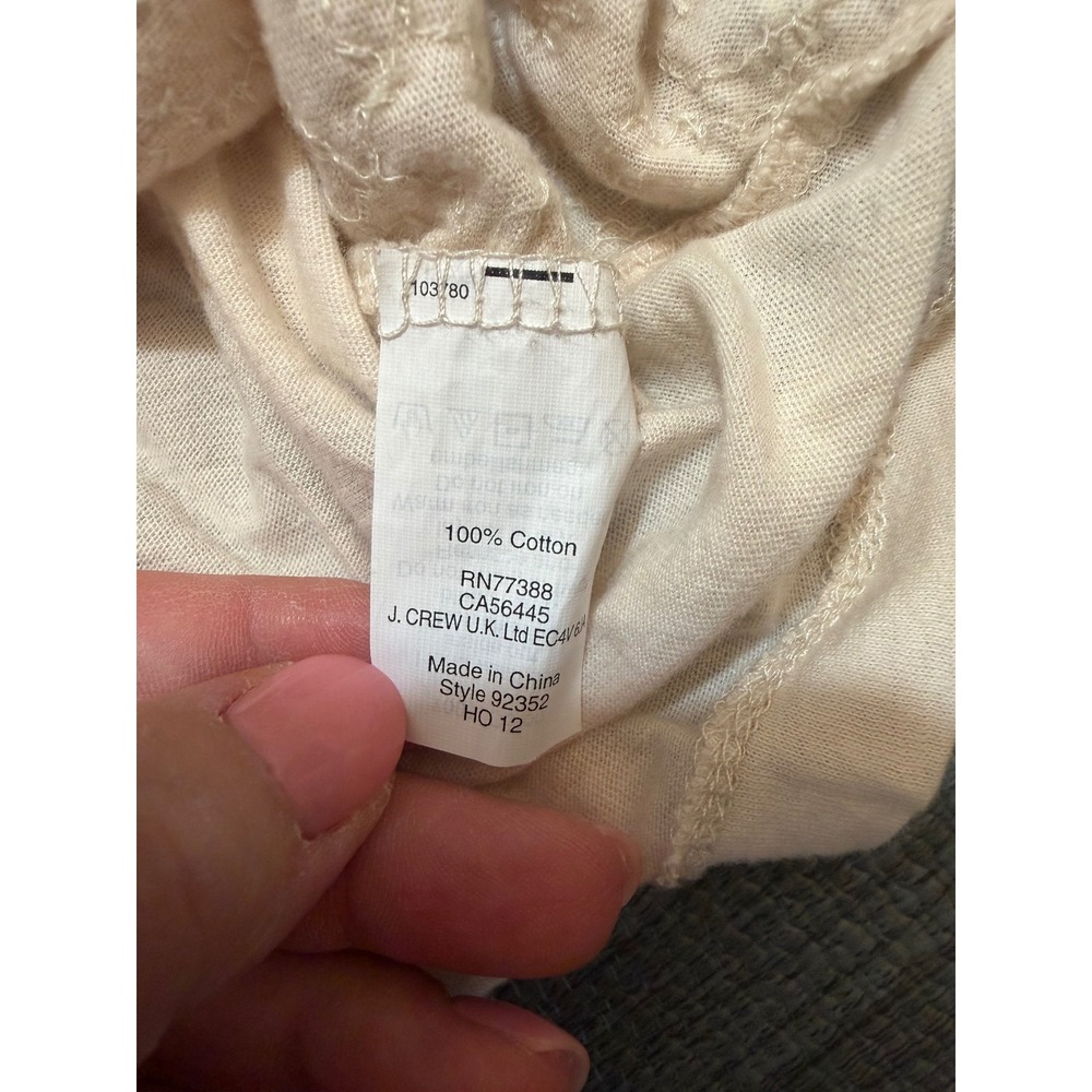 J.Crew Cream Sequin Front Cotton Tank Top Scoop Neck Sleeveless Womens M - Picture 6 of 6
